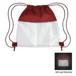 Reflective Heathered Frost Drawstring Bag -  