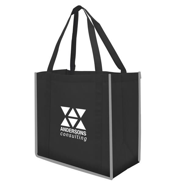 Main Product Image for Reflective Large Non-Woven Grocery Tote Bag