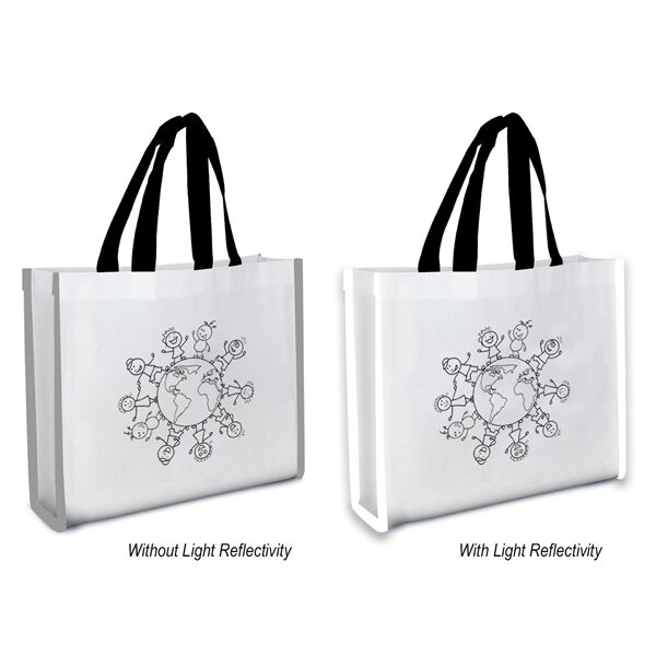 Main Product Image for REFLECTIVE NON-WOVEN COLORING TOTE BAG WITH CRAYONS
