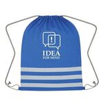 Reflective Safety Drawstring Bag - Blue