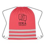 Reflective Safety Drawstring Bag - Pink