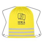 Reflective Safety Drawstring Bag - Yellow