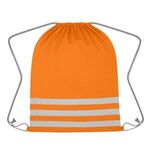 Reflective Safety Drawstring Bag -  