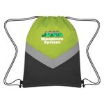 Reflective Stripe Drawstring Sports Pack - Lime