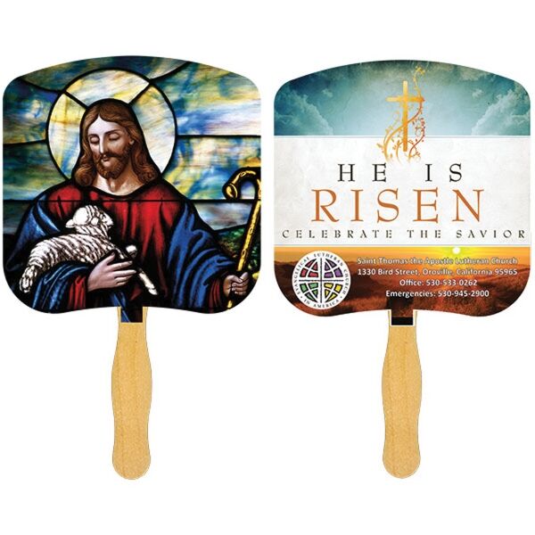 Main Product Image for Religious Hand Fan - 4 Color Process