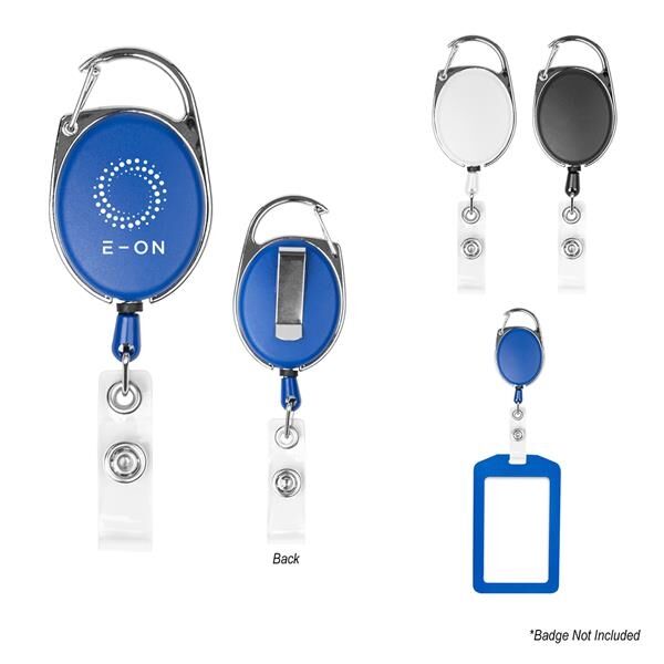 Main Product Image for Retractable Badge Holder With Carabiner
