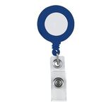 Retractable Badge Holder With Laminated Label - Blue