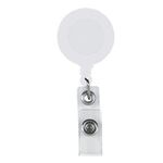 Retractable Badge Holder With Laminated Label - White