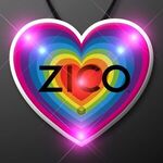 Buy Retro Rainbow Heart Blinkies on String Necklace