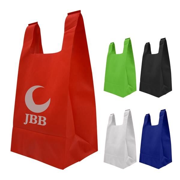 Main Product Image for Advertising Reusable T-Shirt Style Non-Woven Tote Bag