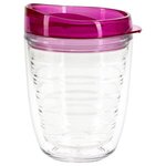 Riverside 12 oz Tritan Tumbler with Translucent Lid - Clear with Fushia