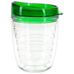 Riverside 12 oz Tritan Tumbler with Translucent Lid - Clear with Green