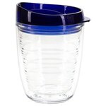 Riverside 12 oz Tritan Tumbler with Translucent Lid - Clear with Navy