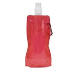 Roll Up 18 oz Foldable Water Bottle With Matching Carabiner -  