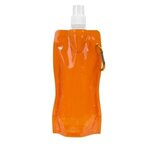 Roll Up 18 oz Foldable Water Bottle With Matching Carabiner -  