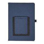 Roma Journal with Phone Pocket - Navy Blue
