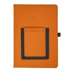 Roma Journal with Phone Pocket - Orange