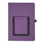 Roma Journal with Phone Pocket - Purple