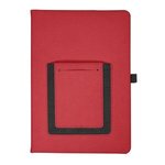 Roma Journal with Phone Pocket - Red