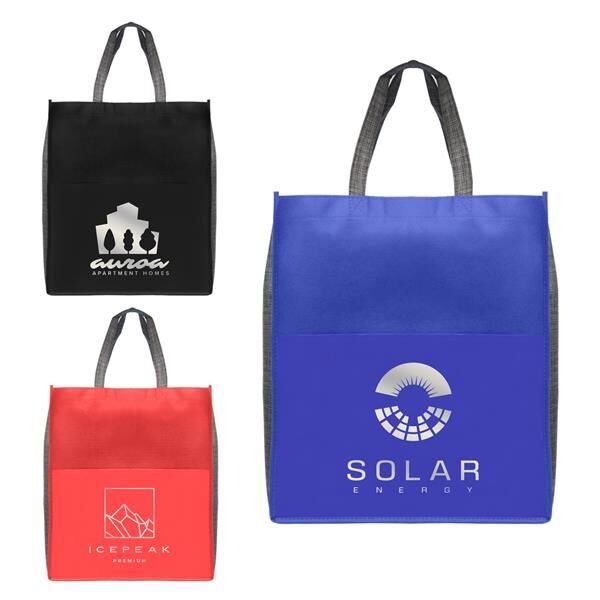 Main Product Image for Rome-Non-Woven Tote Bag With 210d Pocket - Metallic Imprint