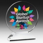 Buy Round Award On Elevated Base - Full Color