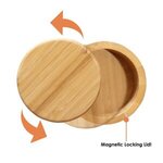 Round Bamboo Salt Box -  