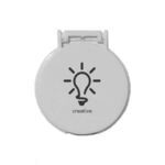 Round Compact Mirror - White