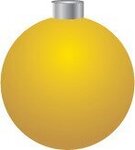 Round Disk Ornament - Gold