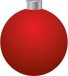 Round Disk Ornament - Red