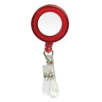 Round Domed Retractable Badge Holder with Alligator Clip