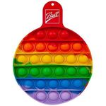 Round Fiddle Popper Silicone Sensory Toy - Rainbow