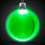 Round Light-Up Acrylic Pendant Necklace - Green