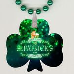 Buy Round Mardi Gras Beads With 3 Leaf Clover
