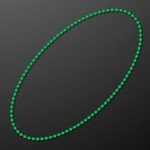 ROUND ORANGE & GREEN BEADS 33" -  