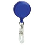 Round Pad Print Badge Holder with Slide on Clip