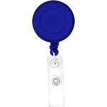 Round-Shaped Retractable Badge Holder - Solid Blue