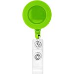 Round-Shaped Retractable Badge Holder - Translucent Green