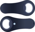 Rounded Bottle Opener with Magnet - Black