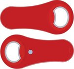 Rounded Bottle Opener with Magnet - Red