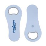 Rounded Bottle Opener with Magnet - White