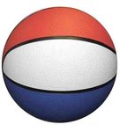 Rubber Basketball - Mini Size - Red White Blue 