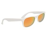 Rubberized Mirrored Malibu Sunglasses - Yellow