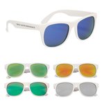 Rubberized Mirrored Malibu Sunglasses -  