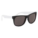 Rubberized Sunglasses - Black Frame with White