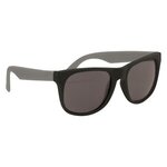 Rubberized Sunglasses - Black With Gray