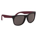 Rubberized Sunglasses - Black with Maroon