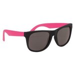 Rubberized Sunglasses - Black with Pink