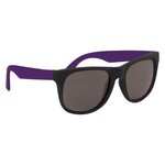 Rubberized Sunglasses - Black With Purple