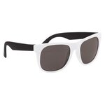 Rubberized Sunglasses - White Frame with Black