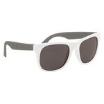 Rubberized Sunglasses - White With Gray
